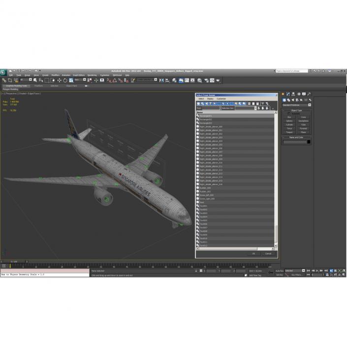 Boeing 777-300ER Singapore Airlines Rigged 3D