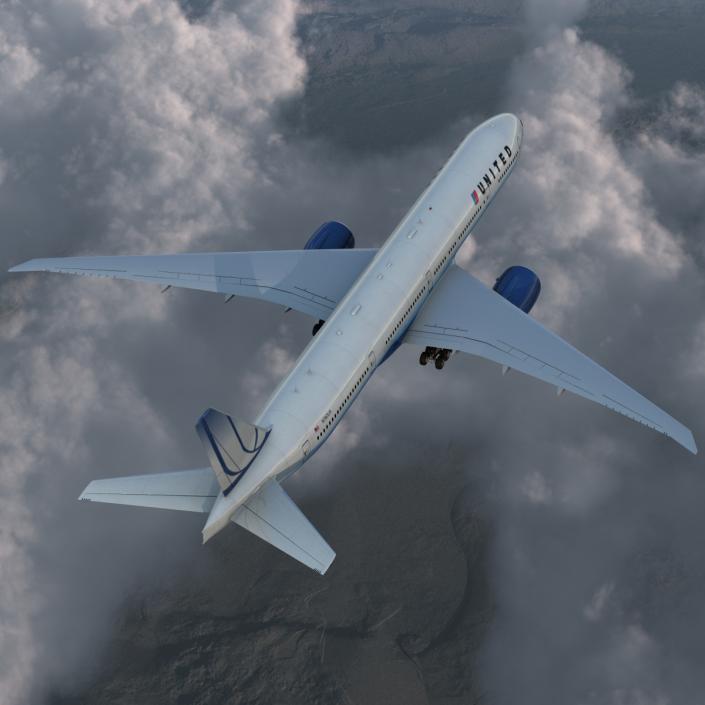 Boeing 777-300ER United Airlines 3D