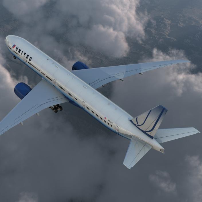 Boeing 777-300ER United Airlines 3D