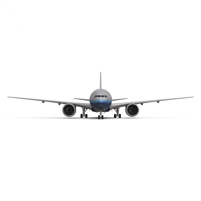 Boeing 777-300ER United Airlines Rigged 3D model