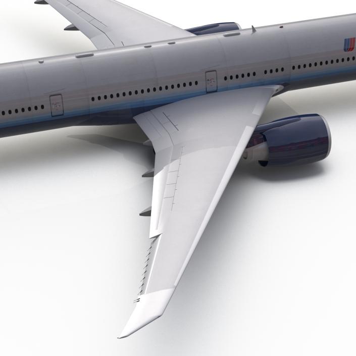 Boeing 777-300ER United Airlines Rigged 3D model