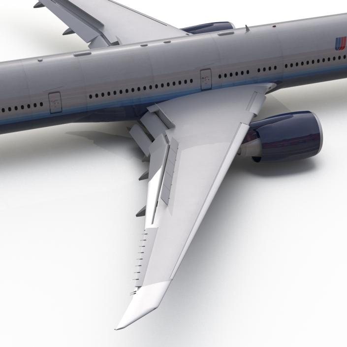 Boeing 777-300ER United Airlines Rigged 3D model