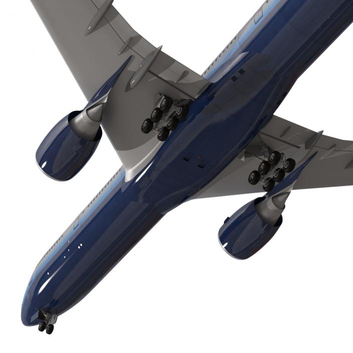 Boeing 777-300ER United Airlines Rigged 3D model