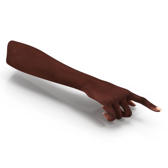 Female Hand African American 2 Rigged 3D