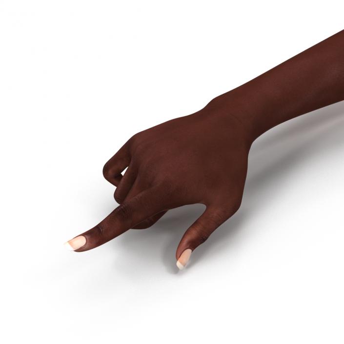 Female Hand African American 2 Rigged 3D