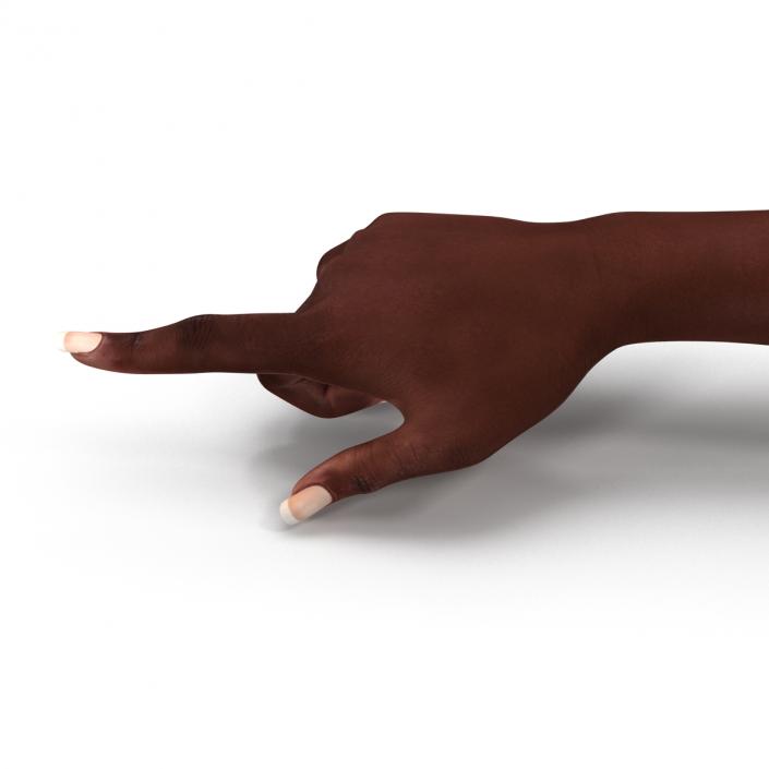 Female Hand African American 2 Rigged 3D