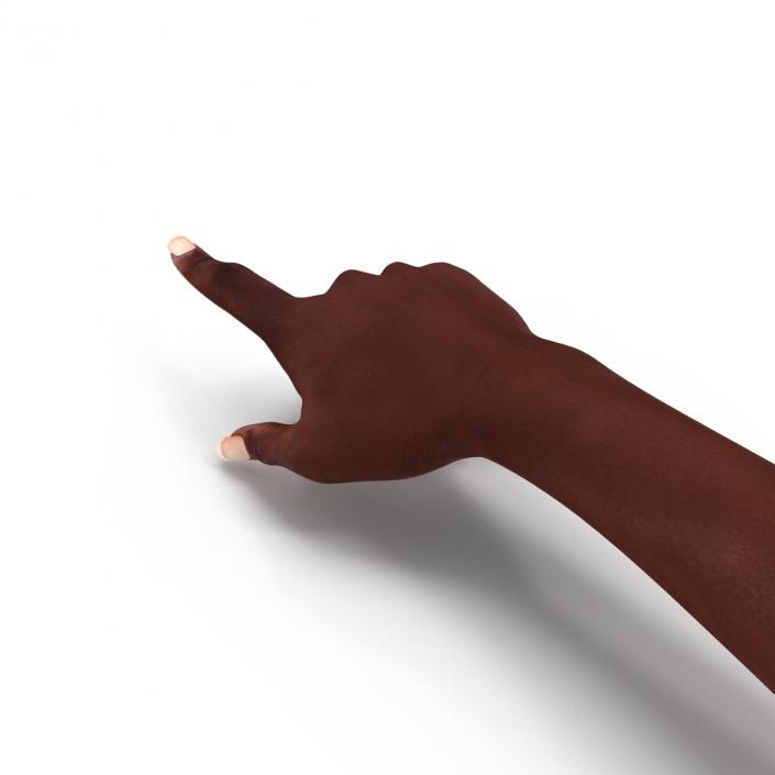 Female Hand African American 2 Rigged 3D