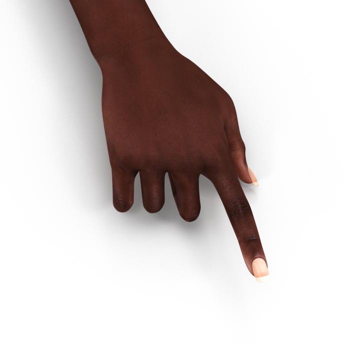 Female Hand African American 2 Rigged 3D