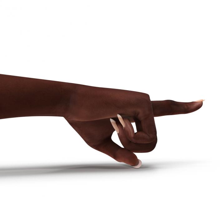 Female Hand African American 2 Rigged 3D