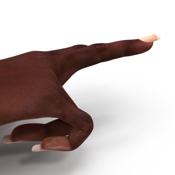 Female Hand African American 2 Rigged 3D