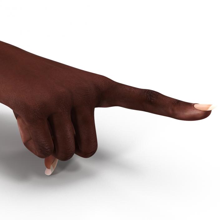 Female Hand African American 2 Rigged 3D