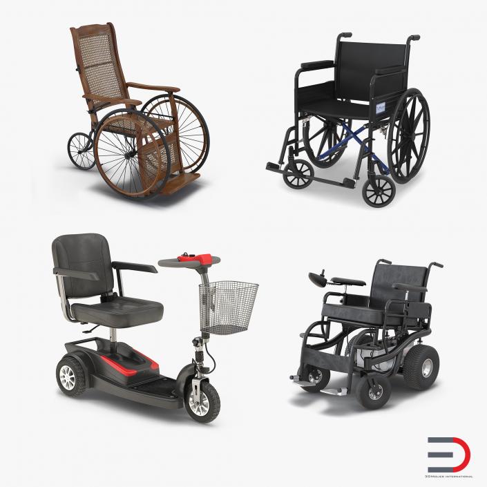 Wheelchairs Collection 3D