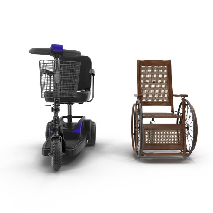 Wheelchairs Rigged Collection 3D model