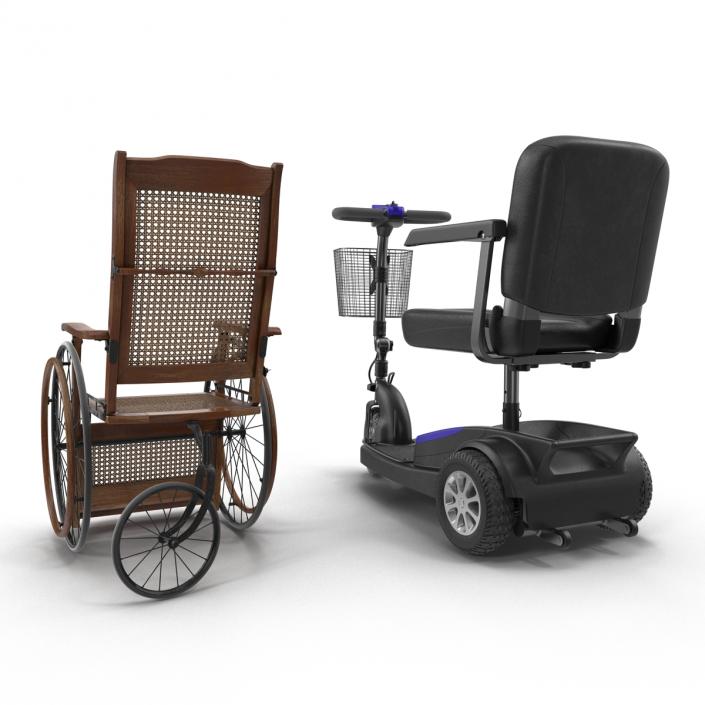 Wheelchairs Rigged Collection 3D model