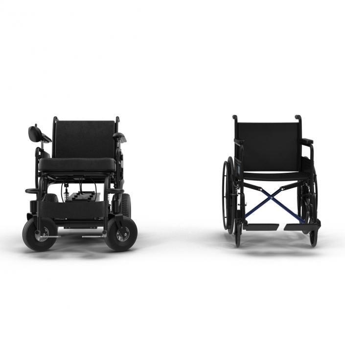 Wheelchairs Rigged Collection 3D model