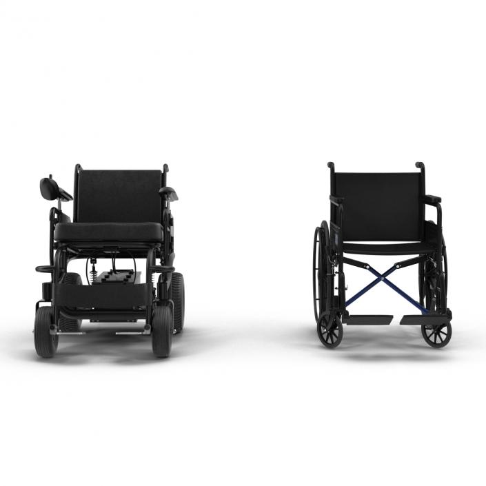 Wheelchairs Rigged Collection 3D model