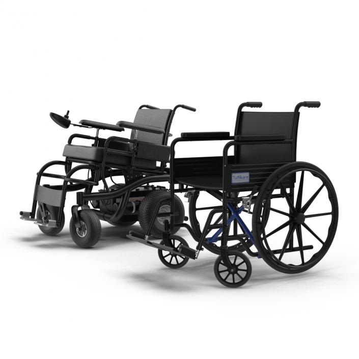 Wheelchairs Rigged Collection 3D model