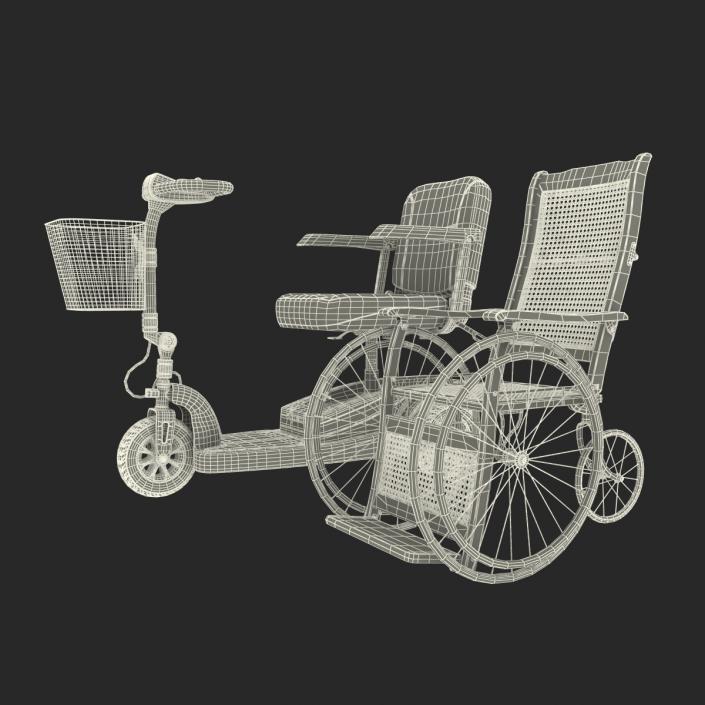 Wheelchairs Rigged Collection 3D model