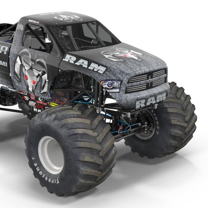 3D model Monster Truck Raminator Rigged