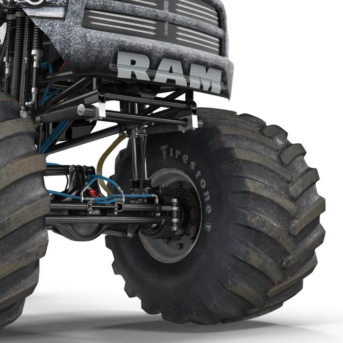 3D model Monster Truck Raminator Rigged