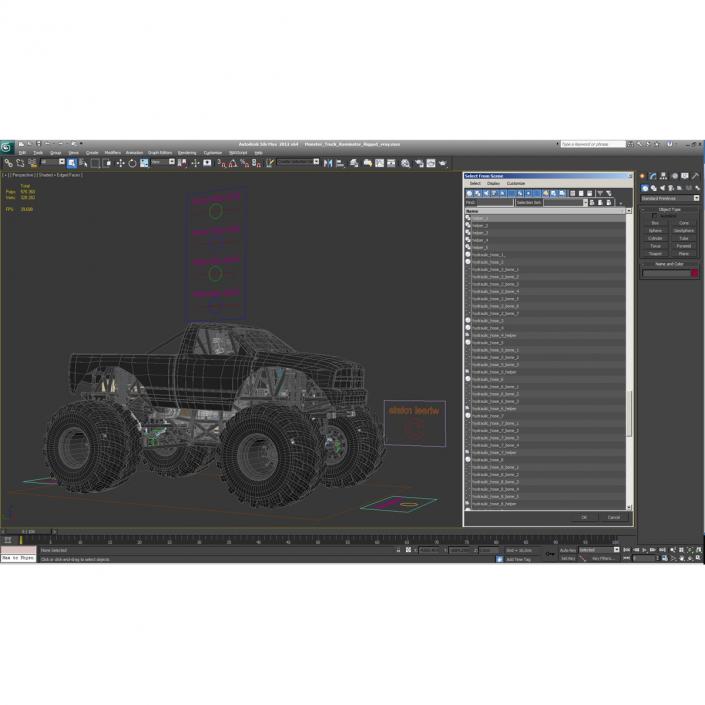 3D model Monster Truck Raminator Rigged