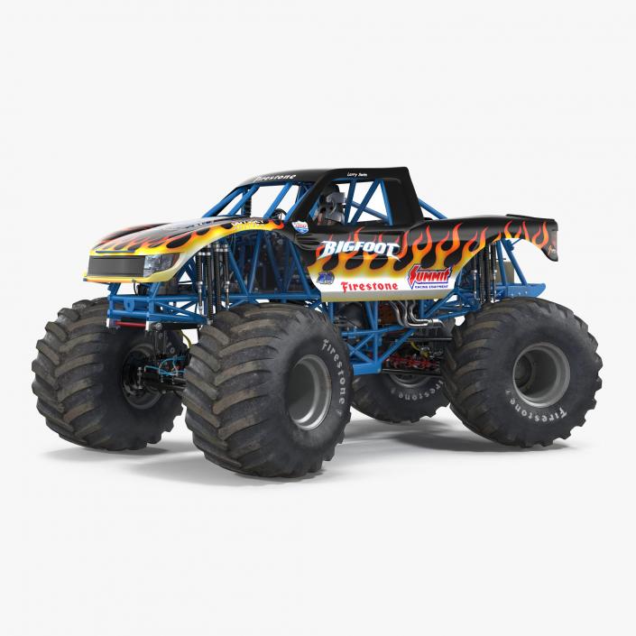 3D Monster Truck Bigfoot Rigged model