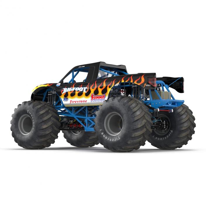 3D Monster Truck Bigfoot Rigged model