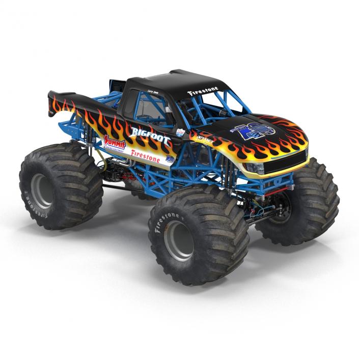 3D Monster Truck Bigfoot Rigged model