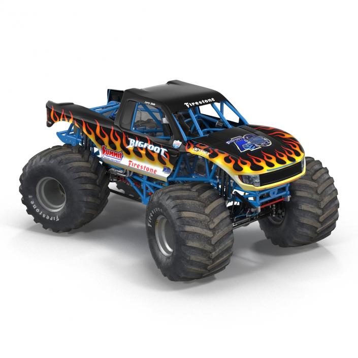 3D Monster Truck Bigfoot Rigged model