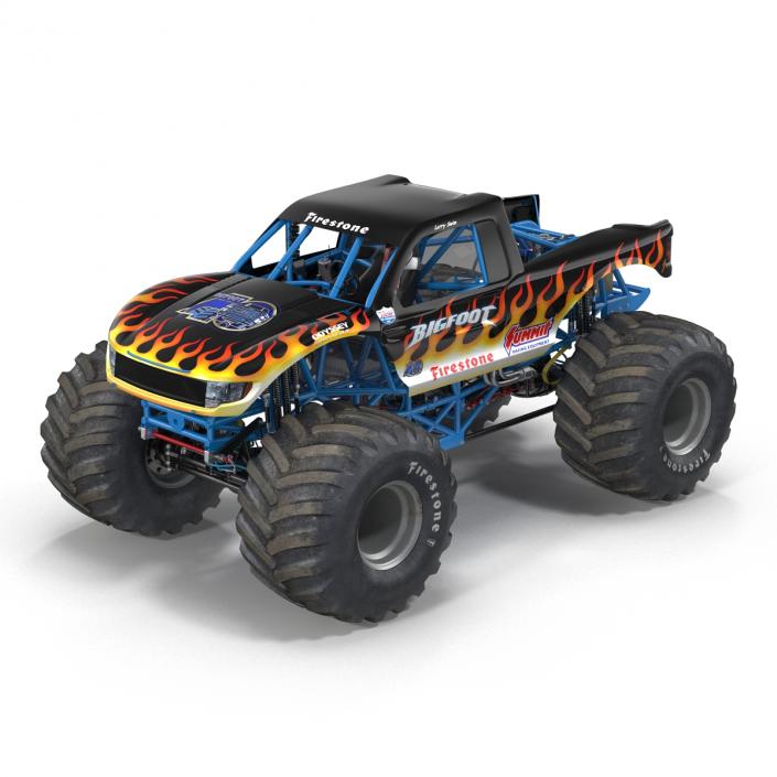 3D Monster Truck Bigfoot Rigged model