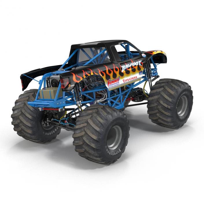 3D Monster Truck Bigfoot Rigged model