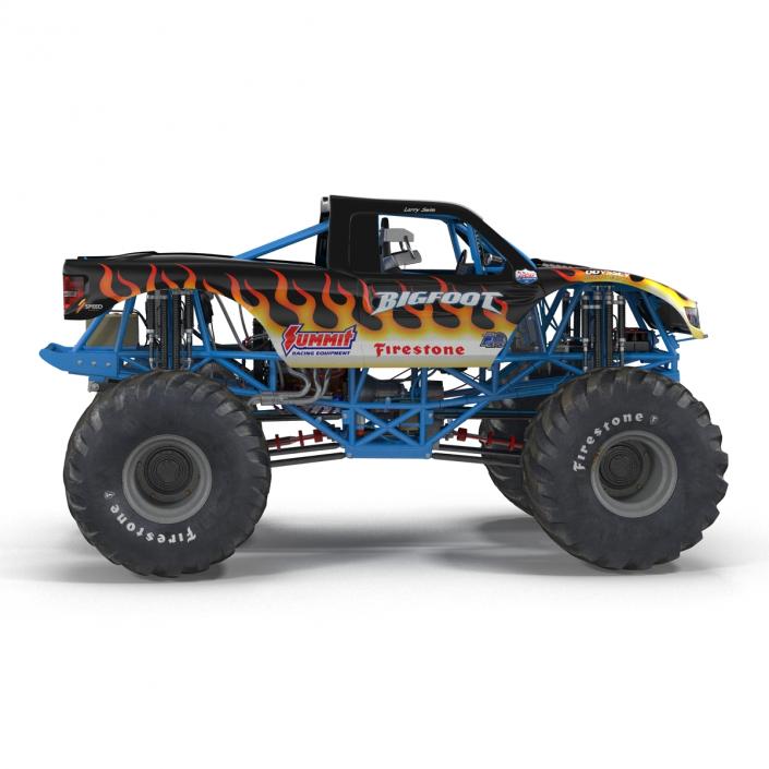 3D Monster Truck Bigfoot Rigged model