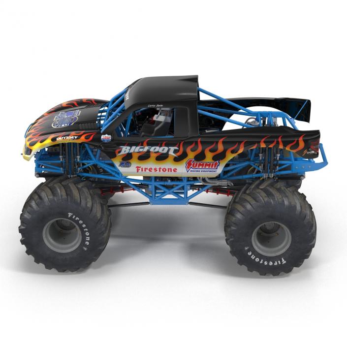 3D Monster Truck Bigfoot Rigged model