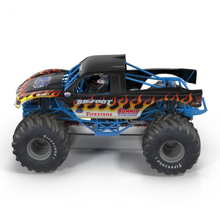 3D Monster Truck Bigfoot Rigged model