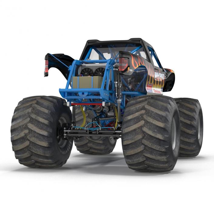 3D Monster Truck Bigfoot Rigged model