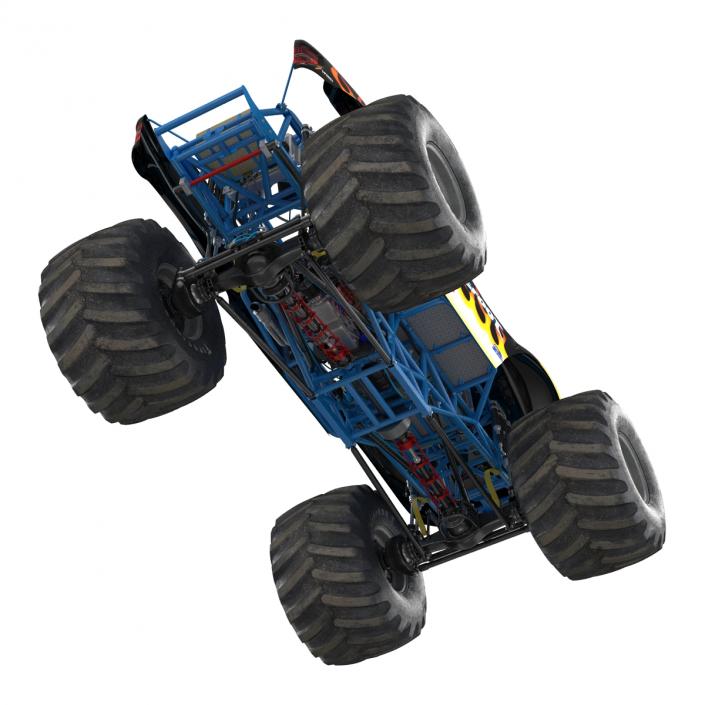 3D Monster Truck Bigfoot Rigged model