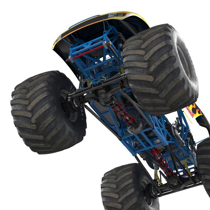 3D Monster Truck Bigfoot Rigged model