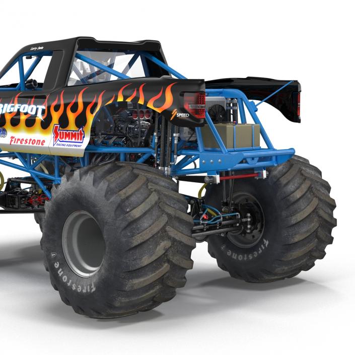 3D Monster Truck Bigfoot Rigged model