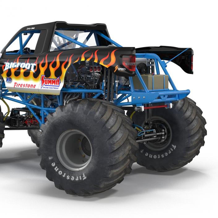 3D Monster Truck Bigfoot Rigged model