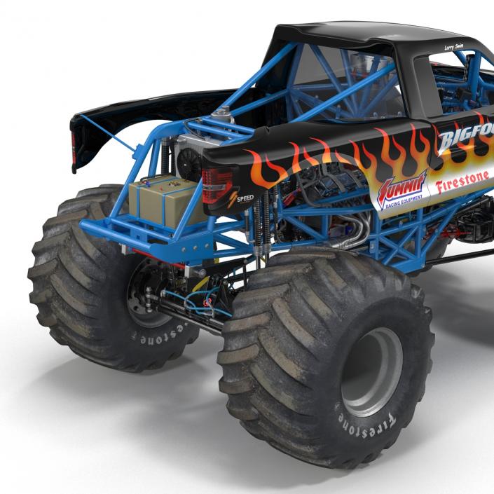 3D Monster Truck Bigfoot Rigged model