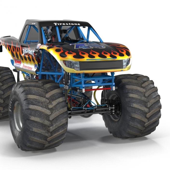 3D Monster Truck Bigfoot Rigged model