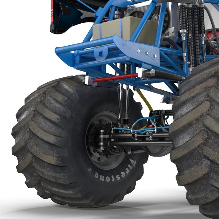 3D Monster Truck Bigfoot Rigged model