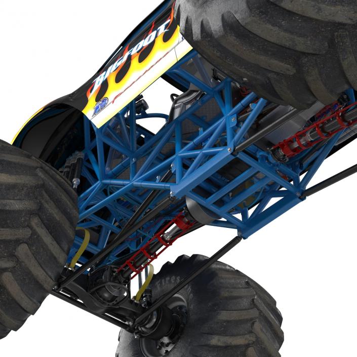 3D Monster Truck Bigfoot Rigged model