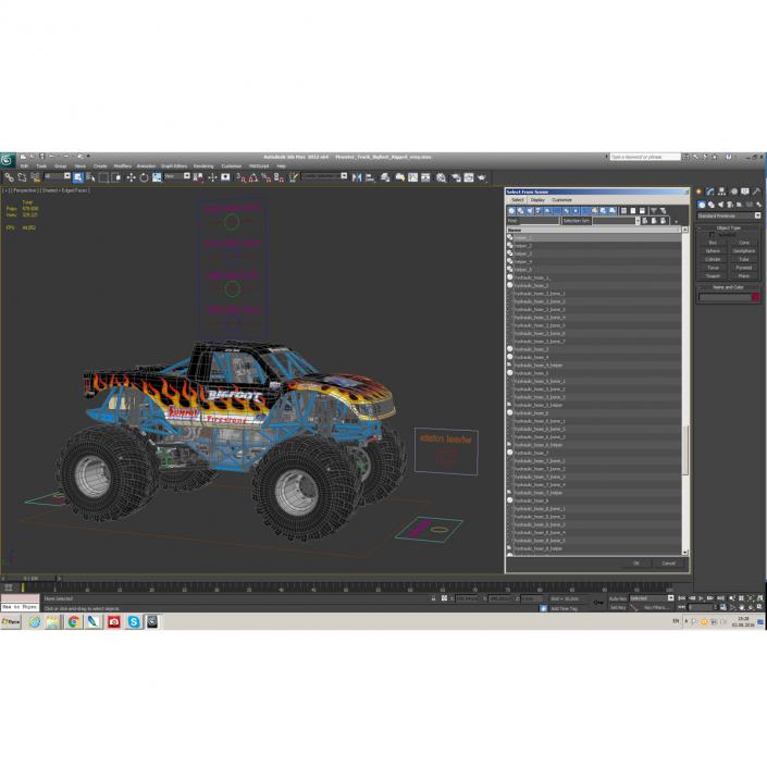 3D Monster Truck Bigfoot Rigged model