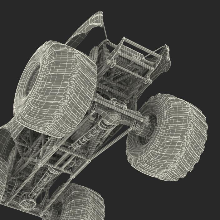 3D Monster Truck Bigfoot Rigged model