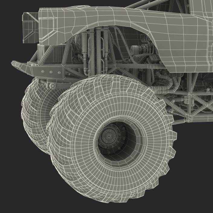 3D Monster Truck Bigfoot Rigged model