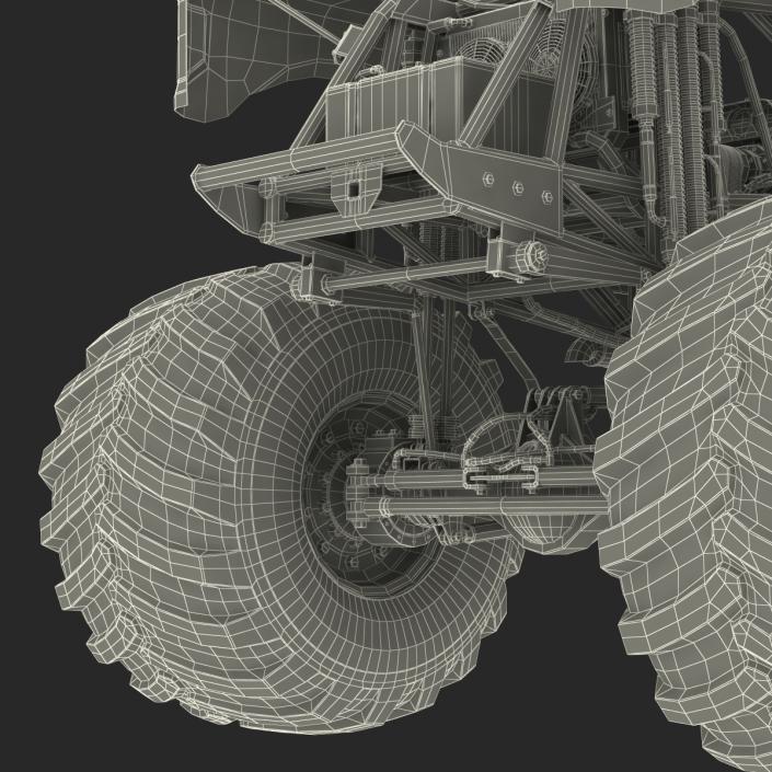 3D Monster Truck Bigfoot Rigged model