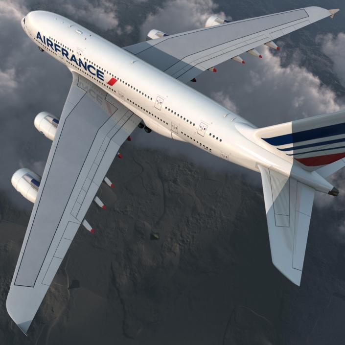 3D Airbus A380-800 Air France