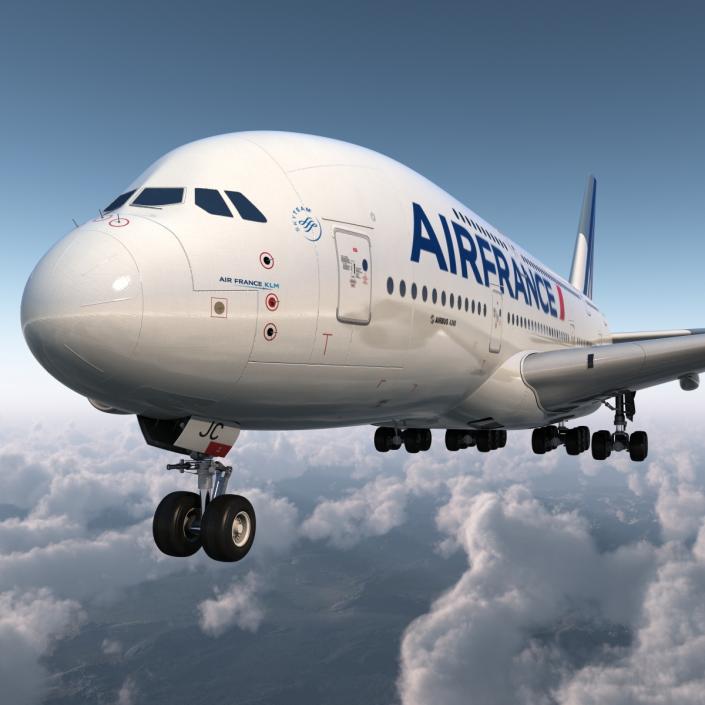 3D Airbus A380-800 Air France