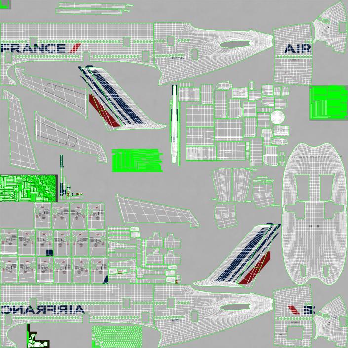 3D Airbus A380-800 Air France